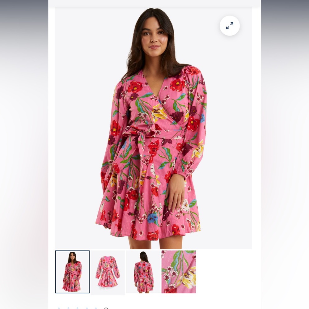 Draper James Jordan Long-Sleeve Wrap Dress in Lurex Stripe - Picture 9 of 11